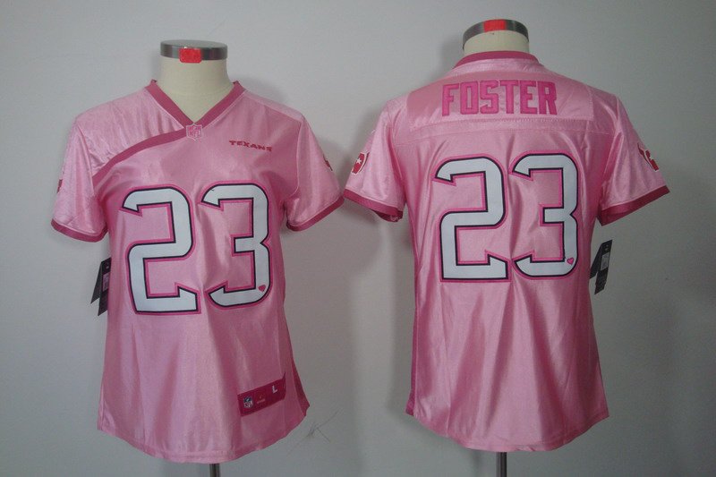 Women Nike Houston Texans #23 Arian Foster Pink Love's elite Jersey