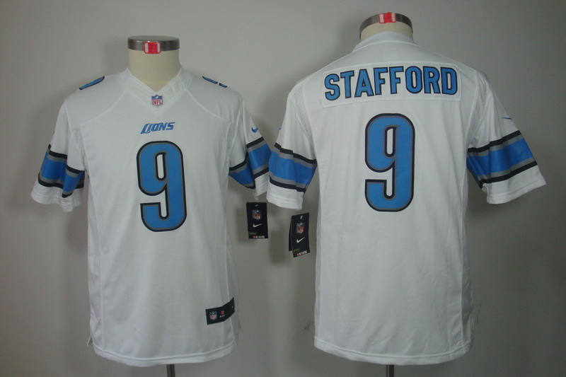 Matthew Stafford white Youth Nike Lions Limited Jersey