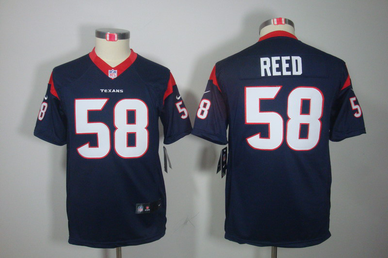 Reed blue Jersey, Youth Nike Houston Texans #58 Limited Jersey