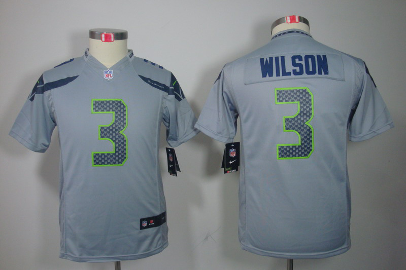 Wilson Jersey grey #3 Limited Youth Nike NFL Seattle Seahawks Jersey