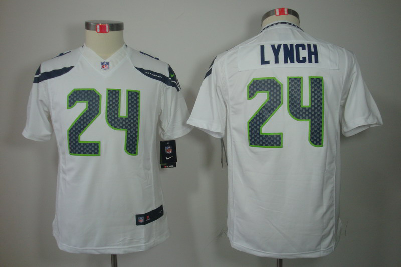 Lynch white Jersey, Youth Nike Seattle Seahawks #24 Limited Jersey