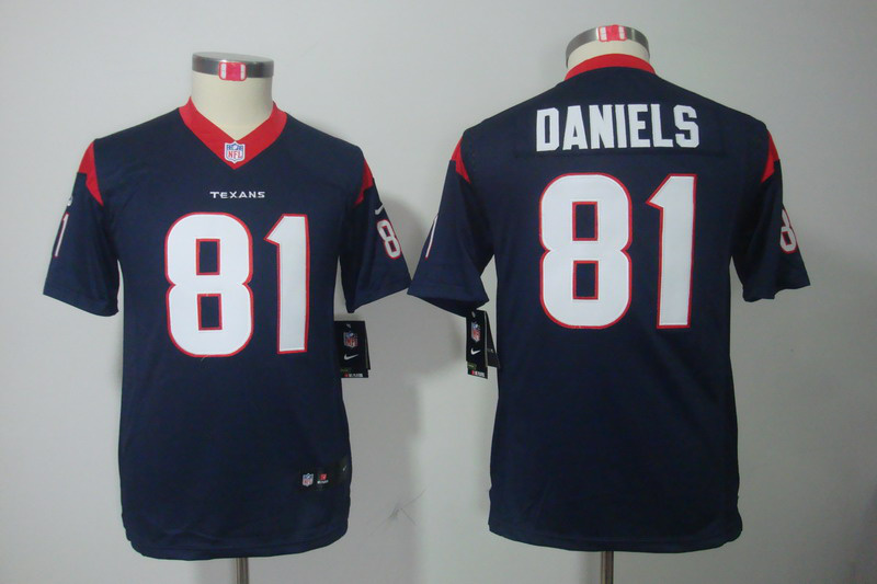 Youth Nike Houston Texans #81 Daniels Limited Jersey in blue