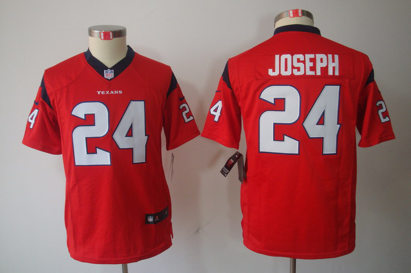 #24 Joseph red Youth Nike Houston Texans Limited Jersey