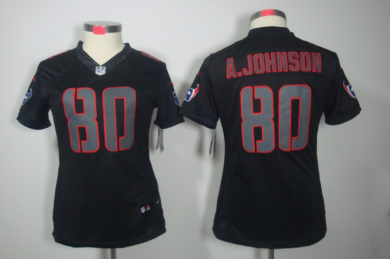 Womens Nike Houston Texans #80 A.johnson Black Impact Limited Jersey