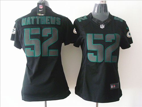 Women Ice #52 Black Matthews Nike Green Bay Packers Jersey