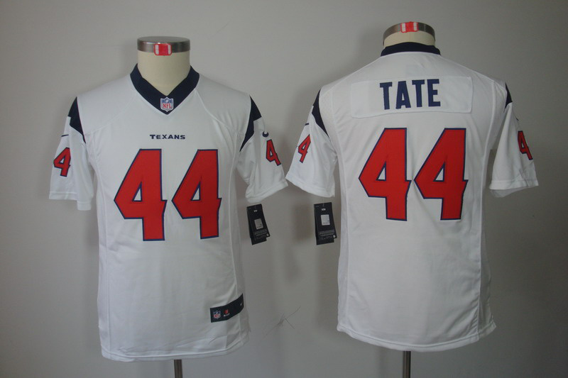 Limited white #44 Tate Youth Nike Houston Texans Jersey