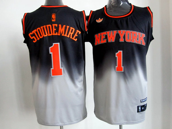 NBA New York Knicks #1 Stoudemire Revolution 30 Jersey in black grey