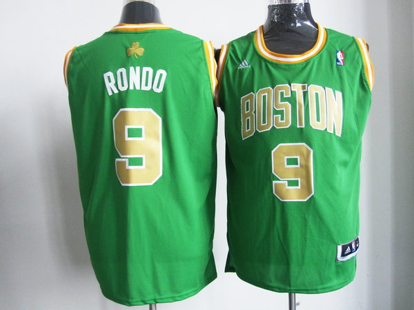 Rajon Rondo Jersey, Boston Celtics #9 (Golden Number) Jersey