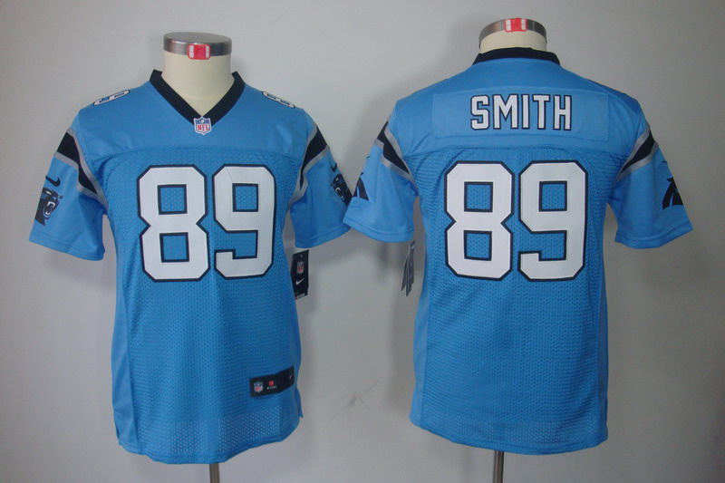 Youth Nike Carolina Panthers #89 Smith Blue limited Jersey
