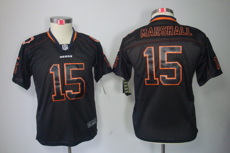 Youth Nike Chicago Bears #15 Brandon Marshall Lights Out Black Elite Jersey