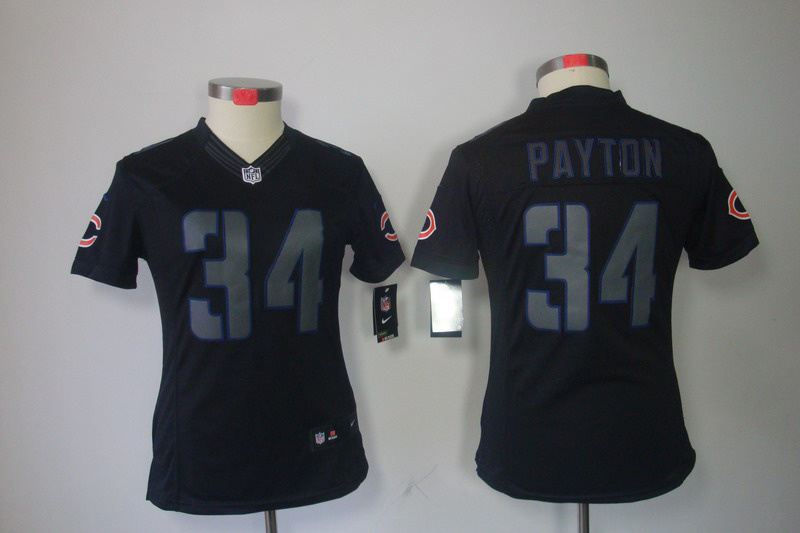 Women Nike Chicago Bears #34 Walter Payton Impact Limited Black Jersey