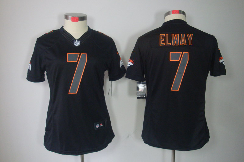 Women Elway Jersey, #7 Nike Denver Broncos Impact Limited Black Jersey