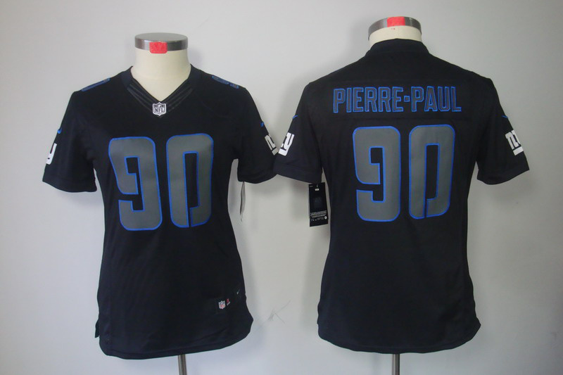 Women Nike New York Giants #90 Pierre-Paul Impact Limited Black Jersey
