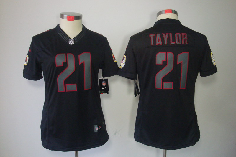 Women Nike Washington Redskins #21 Sean Taylor Impact Limited Black Jersey