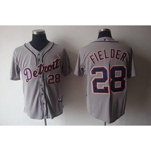 Grey Prince Fielder Tigers #28 Jersey