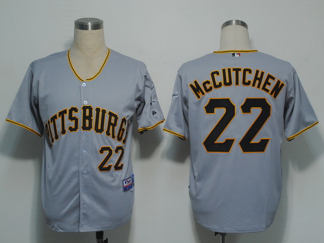 Grey #22 Mccutchen MLB Pittsburgh Pirates Jersey