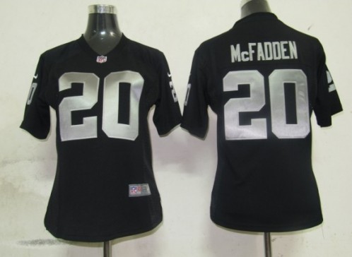 #20 Darren McFadden black Oakland Raiders women NIKE jersey