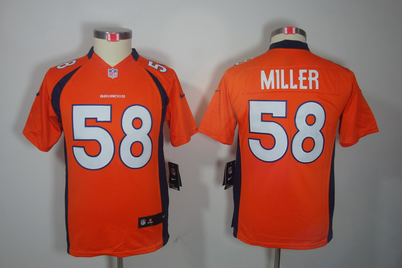 youth Nike Denver Broncos #58 Miller youth jersey in Orange
