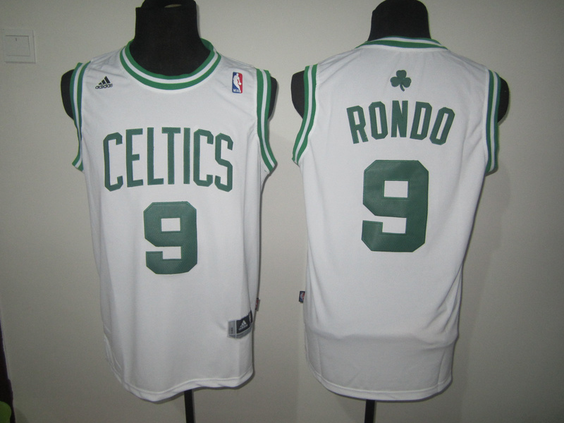 white Rondd jersey, Boston Celtlcs #9 NBA Revolution 30 jersey