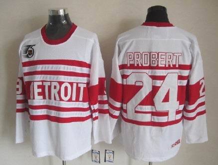 NHL Detroit Red Wings #24 Probert white Jersey