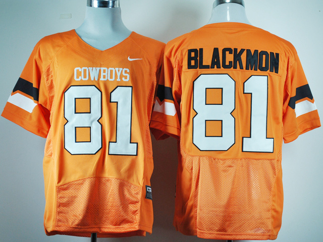 Justin Blackmon Jersey Oklahoma State Cowboys #81 Orange Pro Combat Nike NCAA Football Jersey