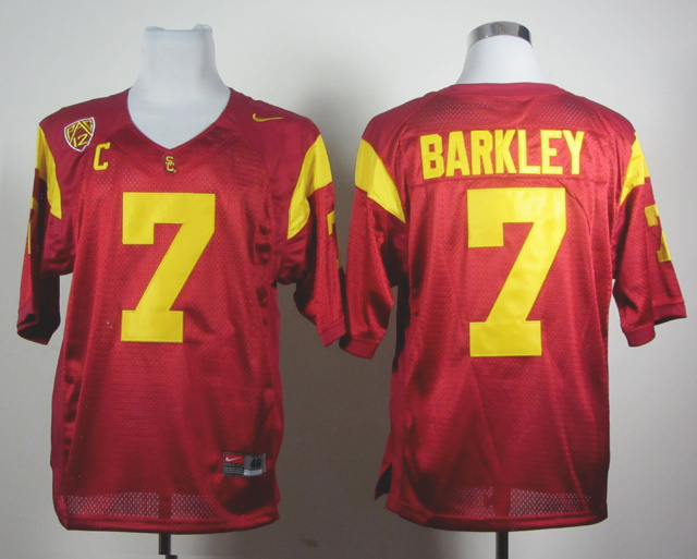 USC trojans #7 Matt Barkley red color jersey