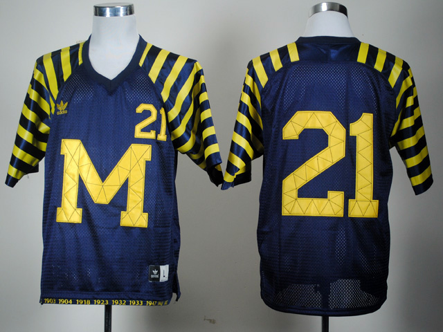 NCAA Michigan Wolverines 21# Desmond Howard Under The Lights College jersey