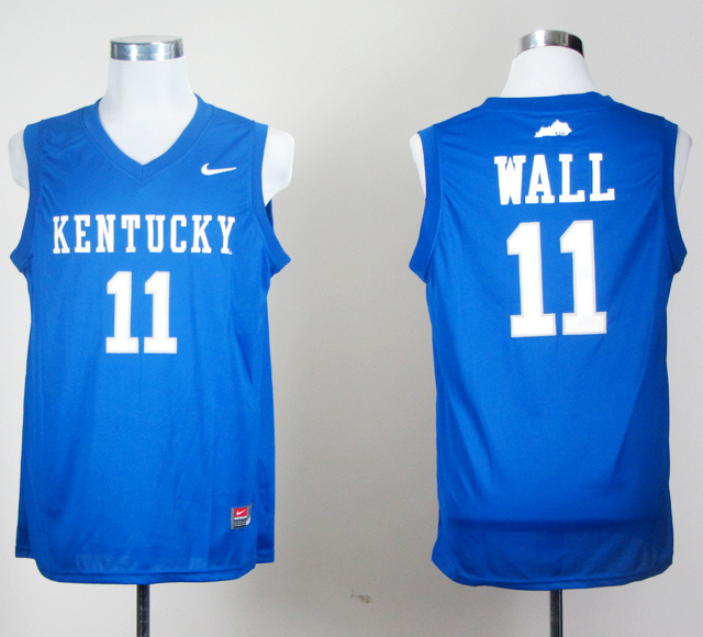 NCAA Basketball Nike Kentucky Wildcats #11 John Wall Royal Blue  Jersey