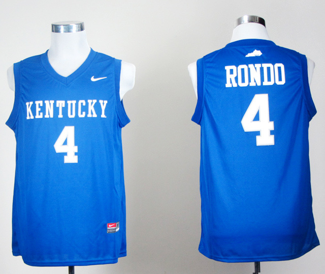 NCAA Basketball Nike Kentucky Wildcats #4 Rajon Rondo Royal Blue  Jersey