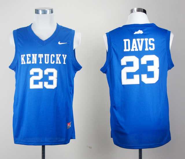 NCAA Basketball Nike Kentucky Wildcats #23 Anthony Davis Royal Blue jersey