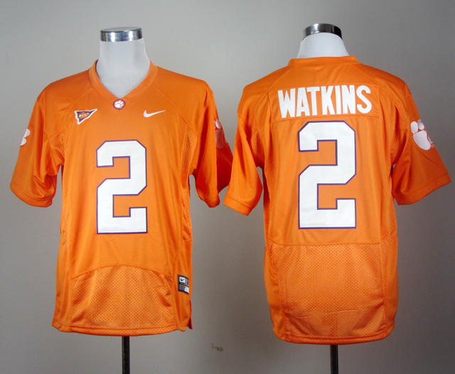 NCAA Nike Clemson Tigers #2 Sammy Watkins Orange Jersey