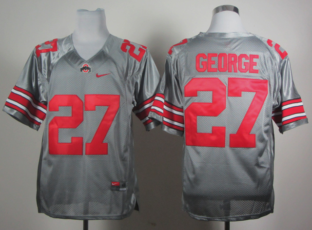 NCAA Ohio State #27 GEORGE grey jersey