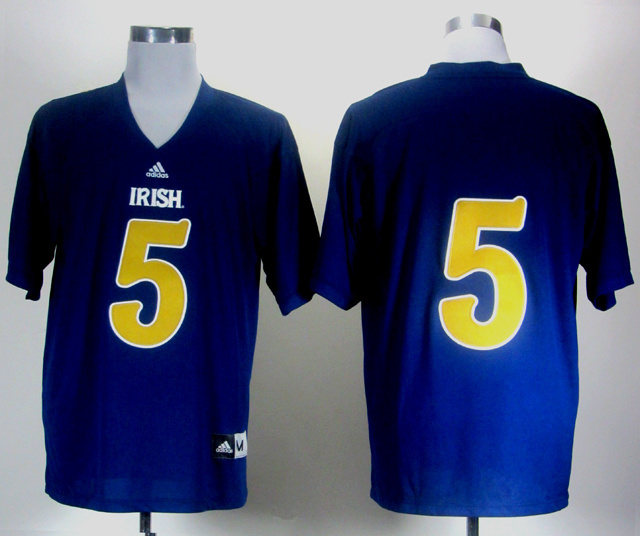 NCAA Adidas Irish 5# blue jersey