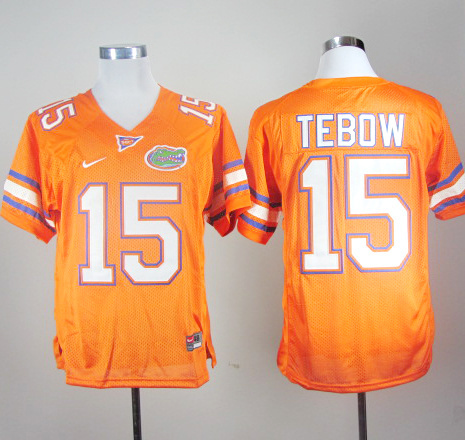 NCAA Florida Gators #15 Tim Tebow Orange Jersey