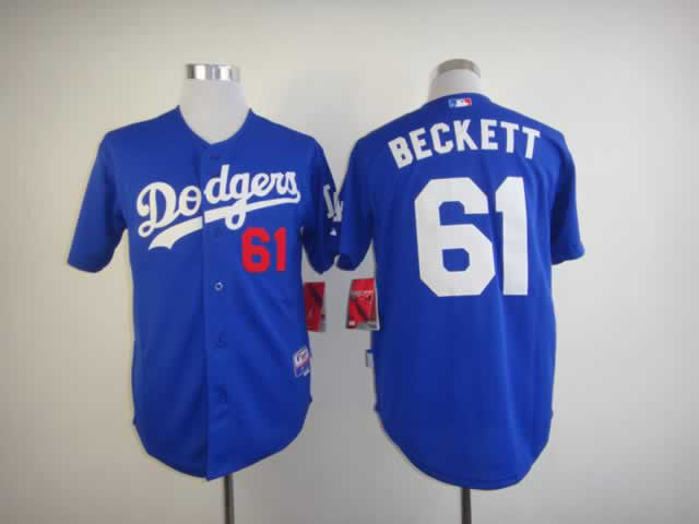 Los Angeles Dodgers #61 Beckett blue jersey