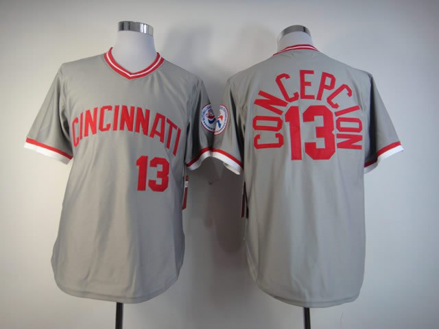 Concepcion Jersey, Cincinnati Reds #13 Grey MLB Jersey