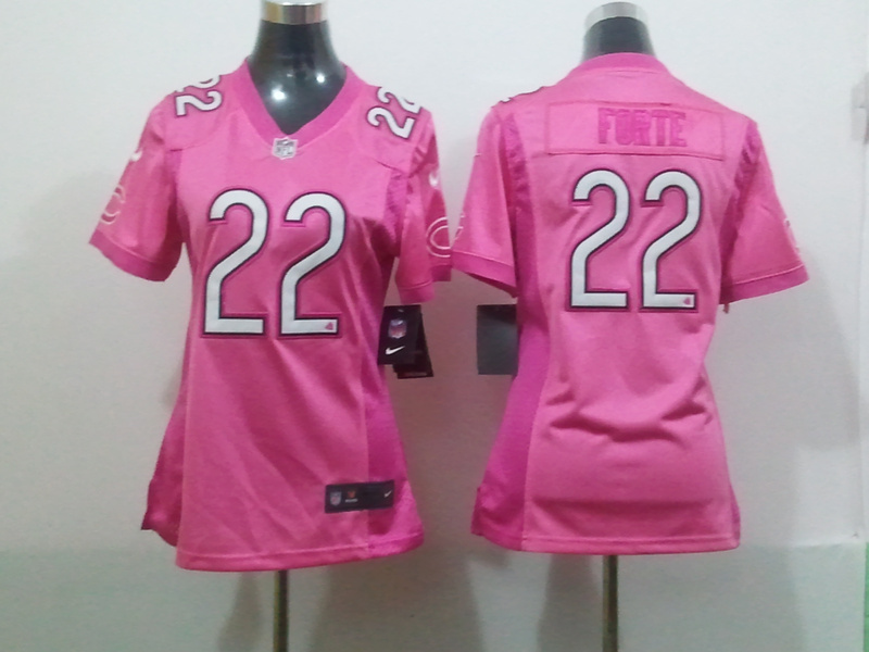 Women Nike Loving Chicago Bears #22 Matt Forte Pink Jersey