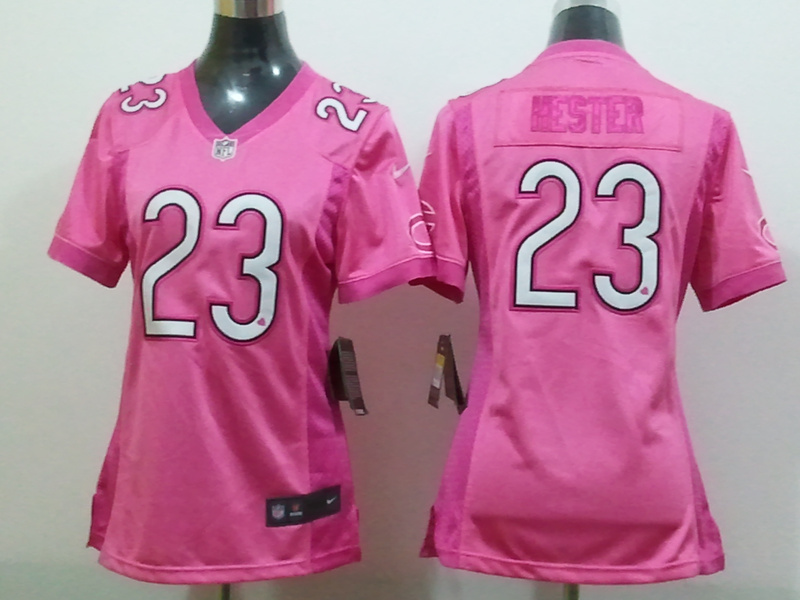 Women Nike Loving Chicago Bears #23 Devin Hester Pink Jersey