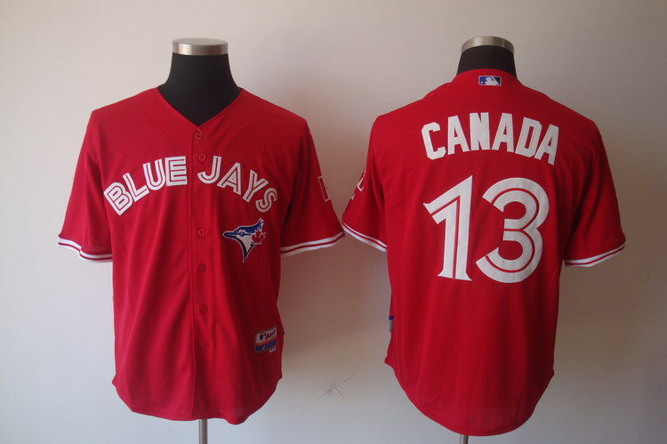 MLB Blue Jays #13 Canada red jersey