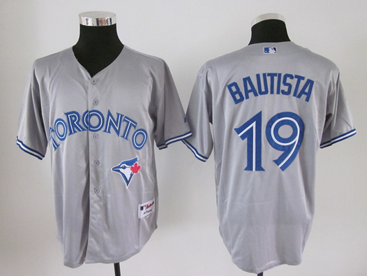 MLB Blue Jays #19 Bautista grey jersey