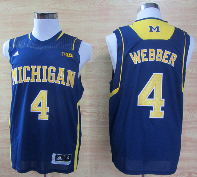 NCAA Michigan State #4 Chirs Webber blue jersey