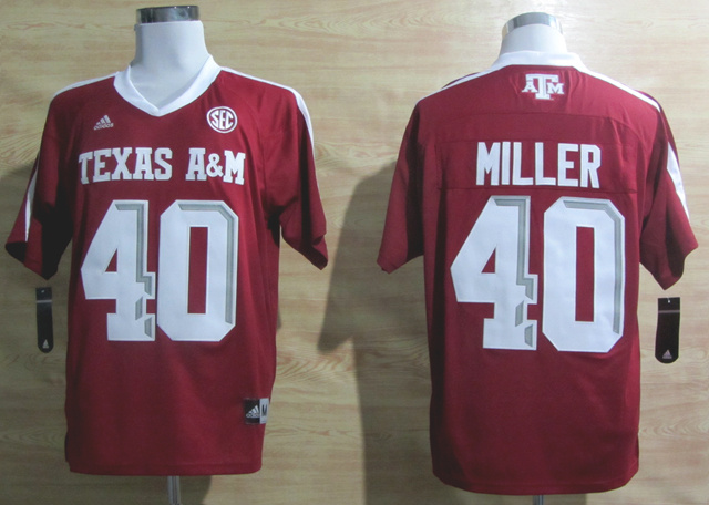 NCAA Texas A&M #40 Von Miller Techfit red jersey