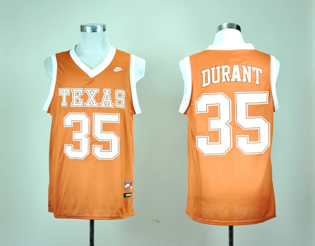 NCAA Texas Longhorns #35 Kevin Durant Orange College Basketball Jersey  