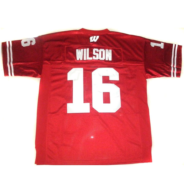 Wisconsin Badgers#16 Russell Wilson red jersey