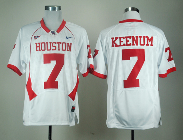 Nike Houston Cougars Case Keenum 7 Red C-USA Patch College Football Jersey