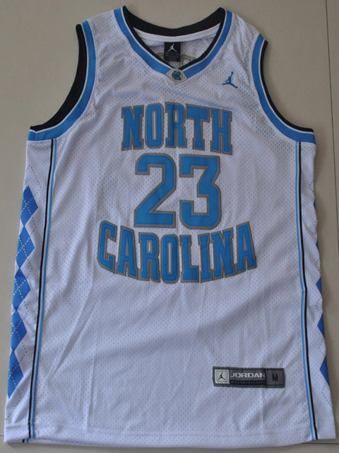 North Carolina Tar Heels Michael Jordan #23 White College Basketball Jersey