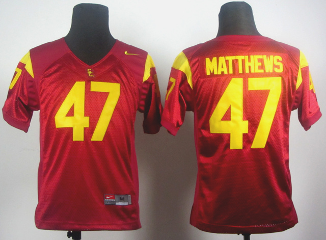 Youth Nike USC Trojans Clay Matthews 47 Red College Football Jersey