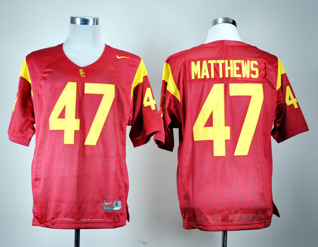 Nike USC Trojans Clay Matthews 47 Red College Football Jersey