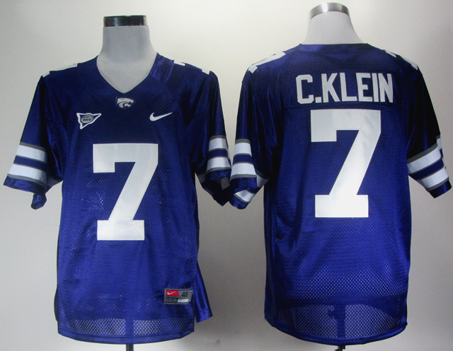 Nike Kansas State Wildcats Collin Klein 7 Purple Big 12 Patch College Football Jerseys
