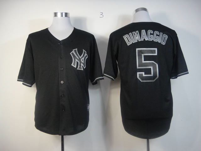 New York Yankees #5 DiMaggio Black MLB jersey